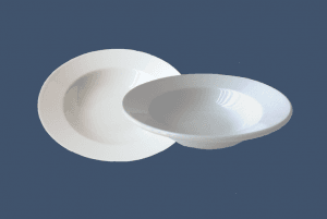 white cereal bowl