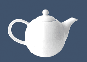 white teapot